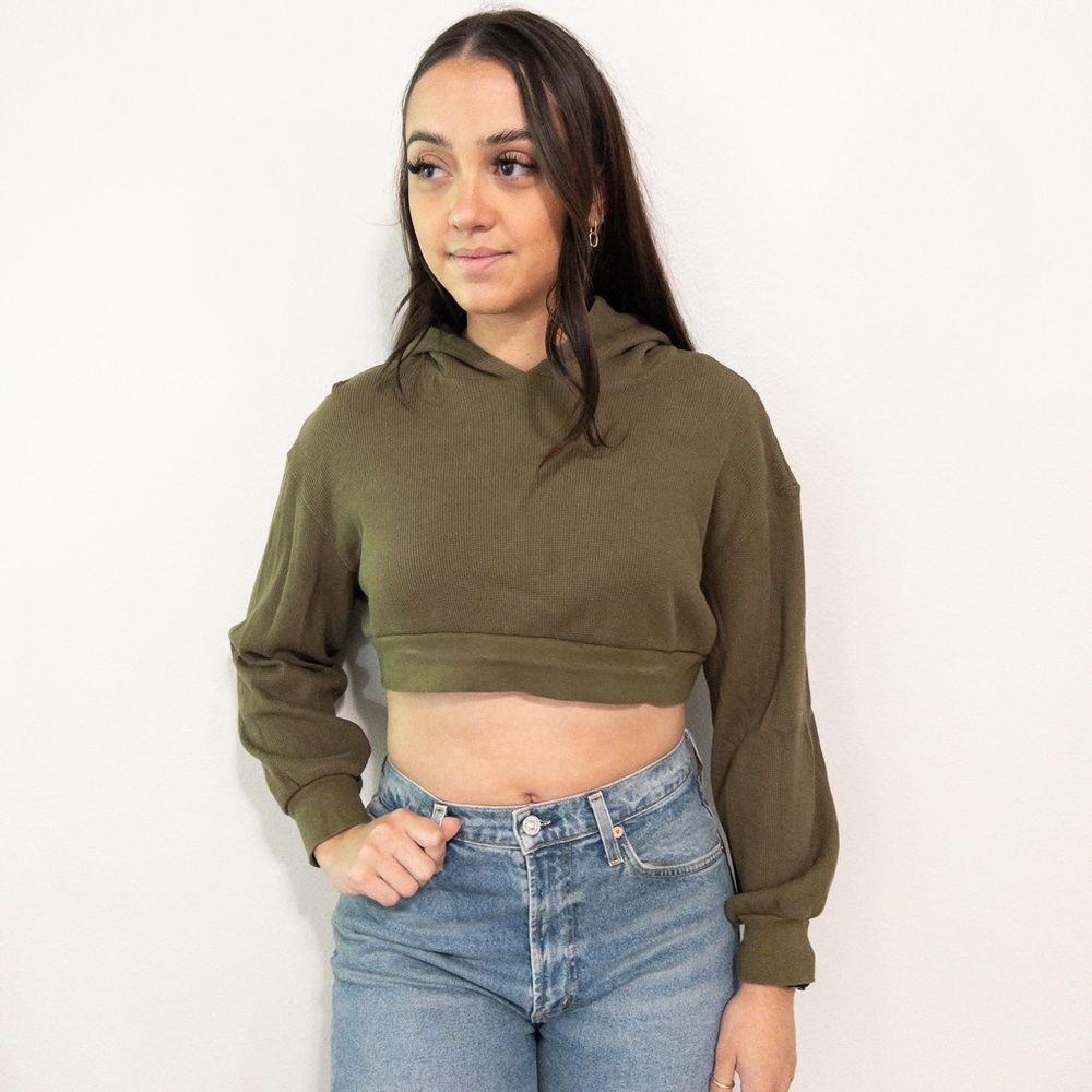 Lovers and Friends Winslow Hoodie in Olive Green